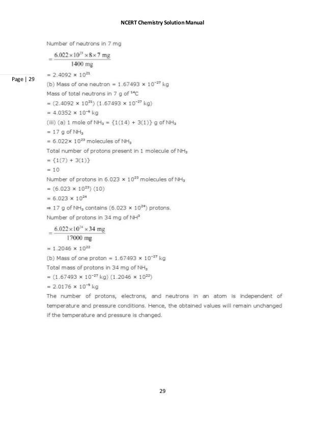 Class 11th Chemistry Ncert Solutions Pdf